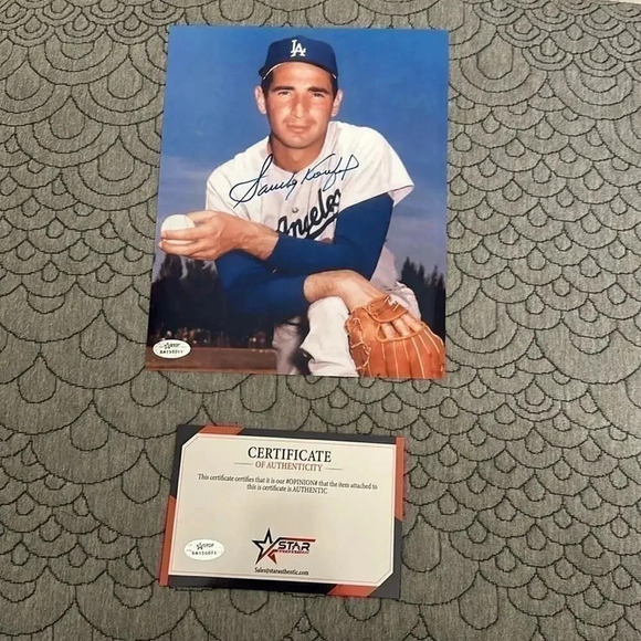 Sandy koufax autographed 8x10 photo dodgers - Picture 1 of 1